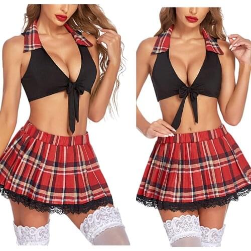 Sexy Lingerie for Women Erotic Porno Adult Cosplay Schoolgirl Uniform Costumes for Role Playing for Lady Plus Size European Clot