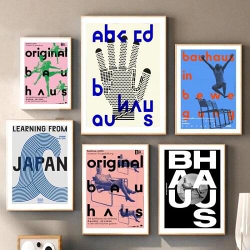 Modern Abstract Bauhaus Exhibition Museum Canvas Painting Wall Art Nordic Posters and Prints Home Decor for Living Room Gallery