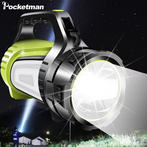 USB Rechargeable Handheld Flashlight Portable Searchlight Camping Light Outdoor Tent Light Waterproof Torch Powerful Lantern