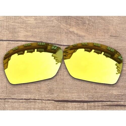 Vonxyz 24K Mirror Polarized Replacement Lenses for-Oakley Plaintiff Squared Frame