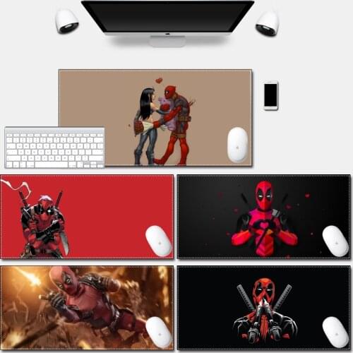 Large Size Disney Anti-Slip Mouse Pad Thickened Gamer Mat for Gaming Mouse Laptop Desk Deadpool Marvel Red Popular