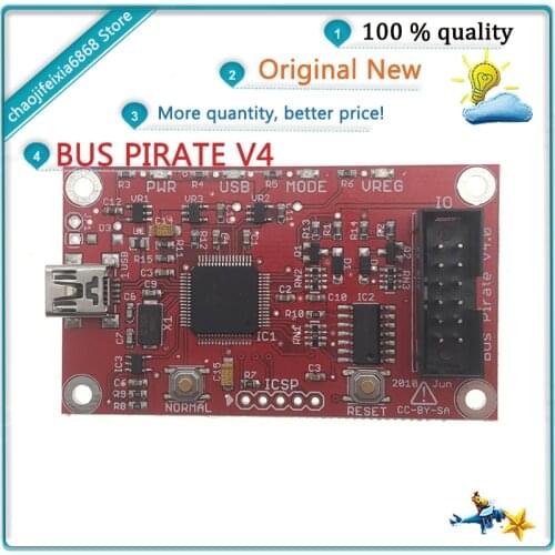 1pcs-2pcs/lot! BUS PIRATE V4 Universal Serial Emulator Debugger Download Burner Interface Bus Detector NEW ORIGINAL