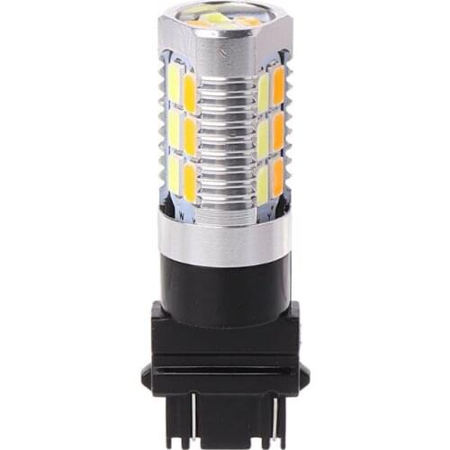 1PC 3157 50W 5630 Dual Color Switchback Yellow White LED Turn Signal Light Bulbs 23GC