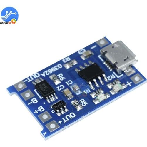 10pcs BMS 18650 Li-ion Lithium Battery Charger Protection Board 5V1A Micro USB Microphone Amplifier Battery Balancer