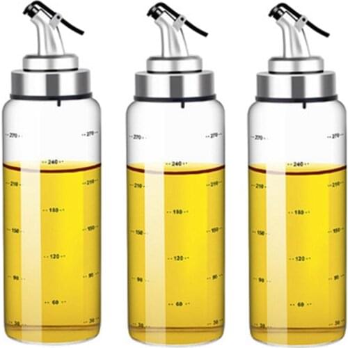 300ML Cooking Seasoning Oil Bottle Sauce Bottle Glass Storage Bottles for Oil and Vinegar Creative Oil Dispenser