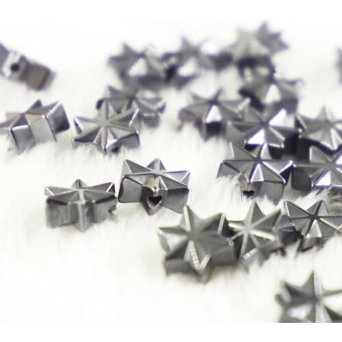 58pcs/lot Fashion Hexagram Star Hexagonal star Natural Stone Hematite Spacer Beads DIY Beads for Jewelry Making bracelet