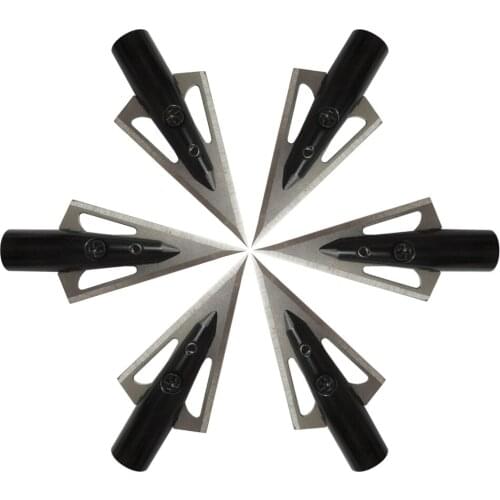 6PCs Broadheads NEW Metal Hunting Arrow Tips for DIY Wooden Arrow Archery