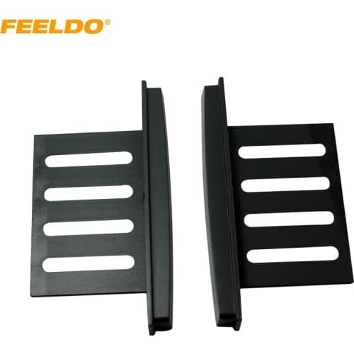 FEELDO 1pair 2DIN Car Audio Refitting DVD Frame Panel Fascia For Nissan LIVINA/Sunny(N17)Almera/Versa/Renault Scala/Latio #1479
