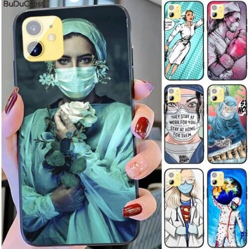 Nurse doctors medicina and Health bumper Phone Case For iphone 11 12 Mini Pro Max X XS MAX 6 6s 7 8 Plus 5 5S 5SE XR SE2020