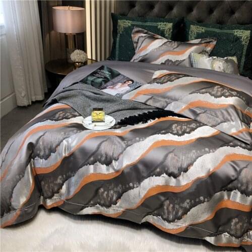 Good Quality High Support Density Long Stapled Cotton Printed Bedding Set Home Duvet Cover Pillowcase Sheet King Queen 4 PCS