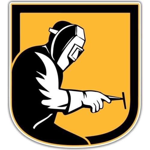 Personality Welder Helmet Hood Color Car Stickers Bumper Rear Windshield Cover Scratch Decal Auto Exterior Decoration KK PVC