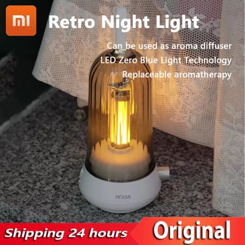 YOUPIN Retro Lamp Aroma Diffuser Portable No Blu-ray LED Light Type-C Charging Power off Memory Brightness Not Hurt the Eyes