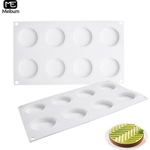 Meibum 8 Cavity Geometric polyline Shape Cake Silicone Mold DIY Chocolate Mousse Dessert Mould Pastry Decoration Baking Tools