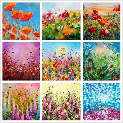 5D Diy Diamond Painting Flowers Cross Stitch Kit Full Square Drill Embroidery Mosaic Art Picture Crafts Wall Decor New Arrival