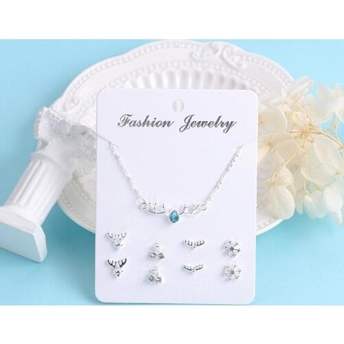 LANIWOO Stud Earring Necklace Set 2020 New Trendy Fashion Jewelry Korea Style For Women Girls Wholesale Accessory