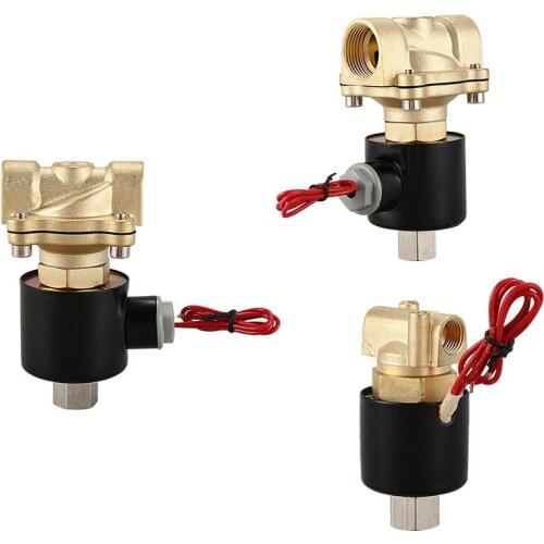 Normally Open N/O Brass Electric Solenoid Valve 220V Pneumatic Valve for Water Oil Gas Retail
