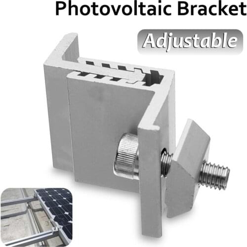 New Selling for Solar Panel Mounting Bracket Photovoltaic Support 35mm to 50mm Single Stainless Steel Solar System Accessories