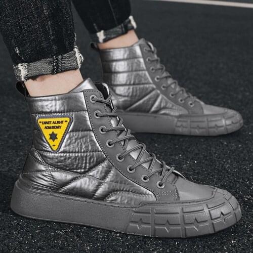 ZEEKSON New High-top Lace-up Martin Boots Tooling Shoes INS Fashion Comfortable Board Shoes Retro Tooling Shoes Casual Shoes Men