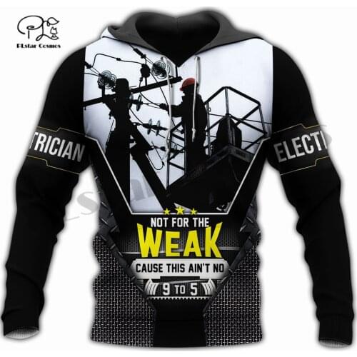 PLstarCosmos 3DPrint Newest Electrician Art Unique Harajuku Streetwear Funny Casual Unisex Pullover Hoodies/Sweatshirt/Zip Style