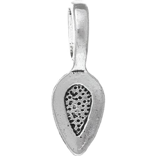 DoreenBeads Zinc metal alloy Pendants Beads Leaf silver color 21mm( 7/8") x 8mm( 3/8"), 15 PCs