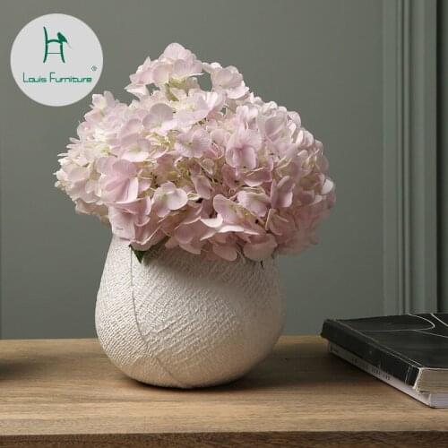 Louis Fashion Modern Simple Ceramic Vase Ornaments Living Room Decoration Flower Arrangement Model Soft Fitting