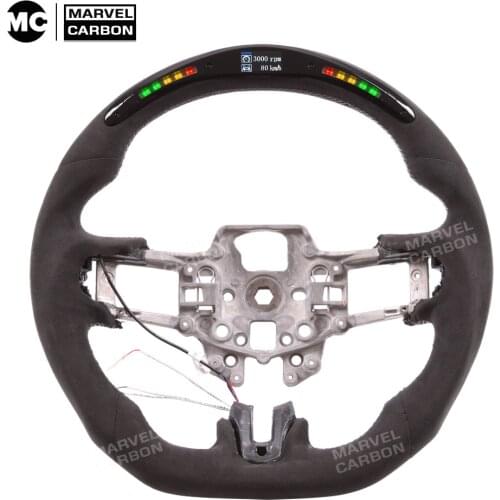 LED Performance Steering Wheel Display Compatible for for-d Mustang + 100% Real Carbon Fiber 2015 2016 2017