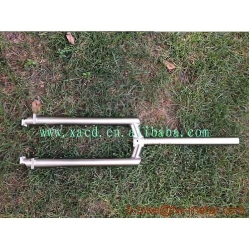 Titanium MTB bike front fork with handing brush finished Custom Titanium Fat Fork with 15mm througth axle dropout XACD Fork
