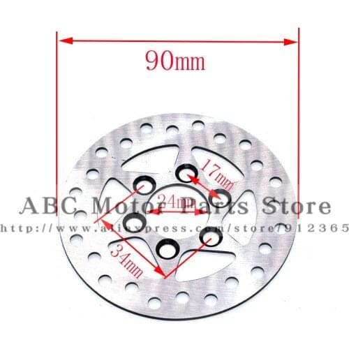 Brake Disc Plate Rotor of 90mm outer diameter 6 holes for Mini Bike ATV Quad electric scooter motorcycle