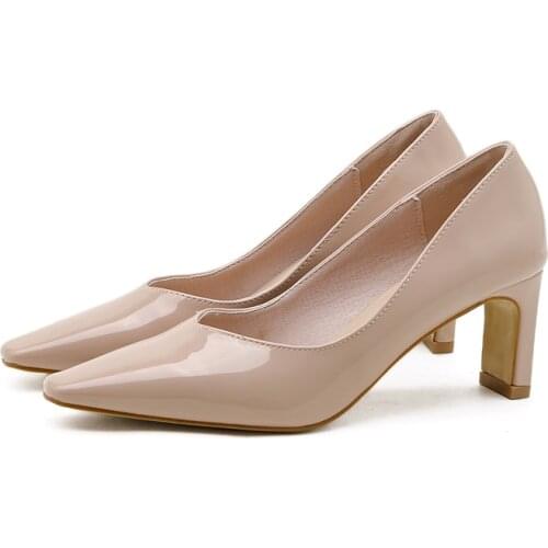 Ladies Heels Women Shoes Classic Office Shoes Low Heel Woman Pumps Black Heels For Women Square Toe High Heel Shoes Damen Schuhe