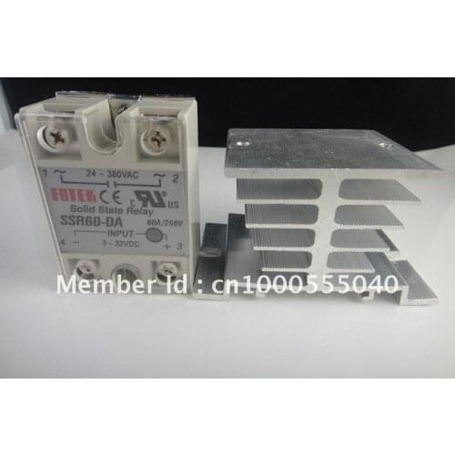 Solid State Relay SSR-60 DA 60A 24-380VAC + Heat Sink