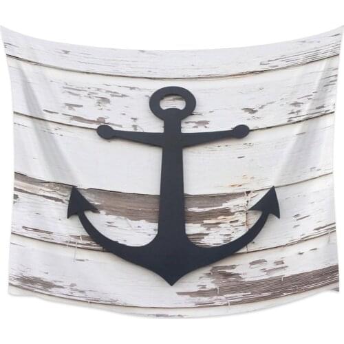 Vintage Anchor Wood Wall Tapestry Home Wall Decor Tapestry Bedroom Tapestry Wall Hanging Picnic Mat Yoga Mat