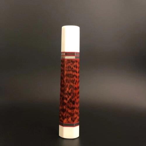 Japanese Octagonal Snakewood Handle With White Resin Bolster DIY Kitchen Chef Knives Gyuto Yanagiba Deba Sushi Knife