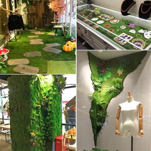 100*100cm Grass Mat Green Artificial Lawns Turf Carpets Fake Sod Home Garden Moss Floor DIY wedding Decoration