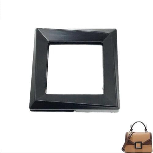 10pcs/lot) Small square bag with square front decorative metal lock, zinc alloy die-casting female bag accessories