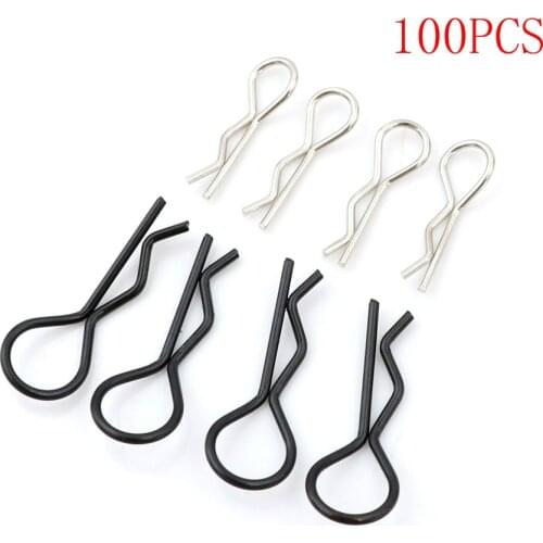 100Pieces 1/10 1/16 Stainless Steel Body Clips Pins For HPI Himoto HSP RC Car Racing Shell wind tail parts
