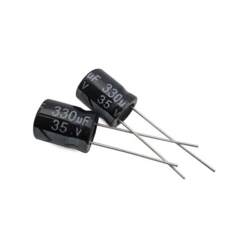 100pcs 330UF 35V Radial Electrolytic Capacitor 35V330UF 10mm X13mm