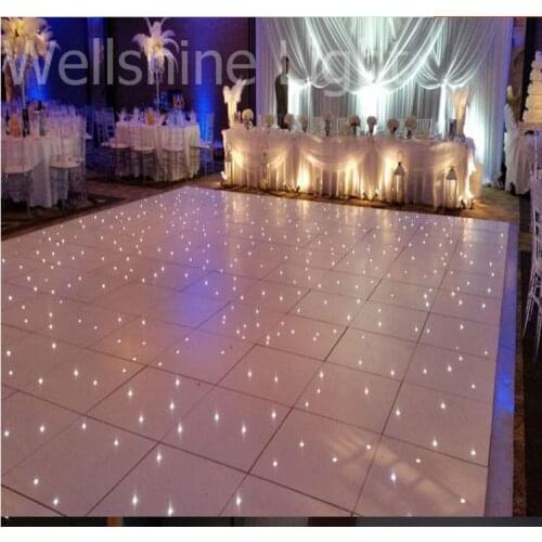 2 PCS/LOT 60*60CM Arylic platform RGB Starlit LED stage laminate dance floor With controller for wedding stage decoration