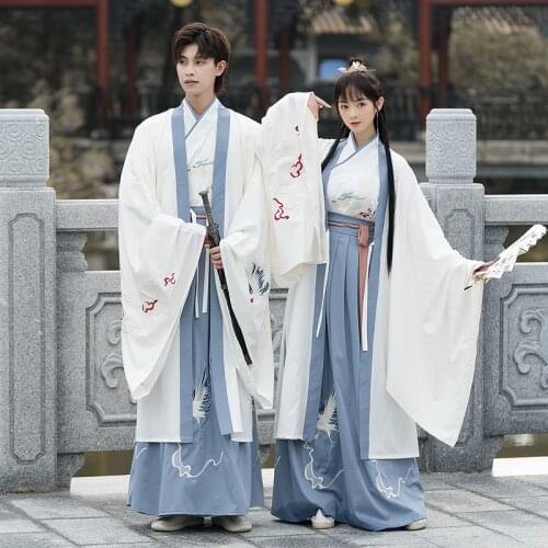 2021 chinese hanfu men&women ancient traditional embroidery cosplay costume vintage hanfu costume dynastie tang clothing