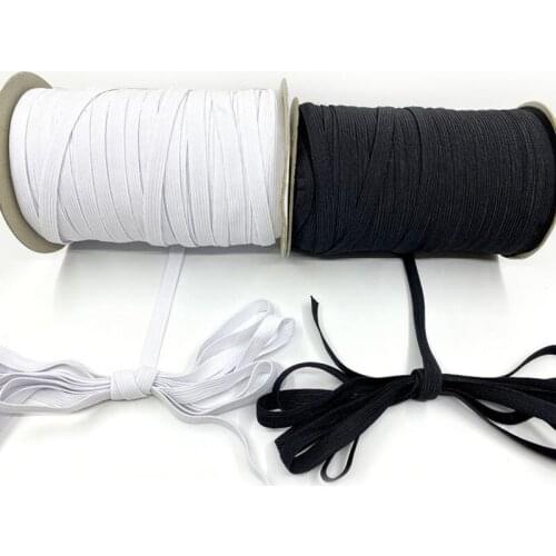 Sewing Accessories Black/White Polyester Elastic Bands 3/5/6/8/9/12/15mm 5 Meters/Pack DIY Handmake Multipurpose