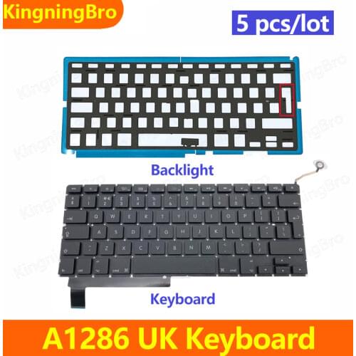 New Replacement Keyboard With Backlight Backlit For MacBook Pro 15" A1286 UK Standard 2009 2010 2011 2012 Years