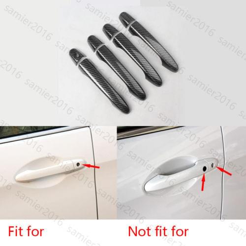 8pcs Carbon Fiber Color Door Handle Frame Cover Trim For Honda CRV CR-V 2012-16