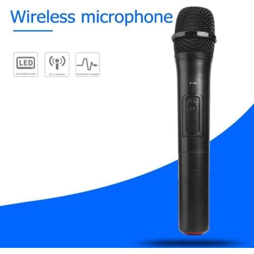 ALLOYSEED V10 Smart Wireless Microphone Handheld Mic with USB Receiver Microphone for studio / karaoke / radio Loudspeaker