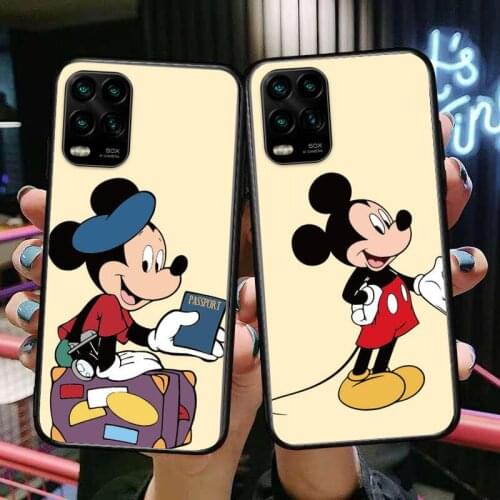 Disney Lovely Mouse Mickey cartoon Phone Case For XiaoMi Redmi Note 10 9S 8 7 6 5 A Pro T Y1 Anime Black Cover Silicone Back Pre
