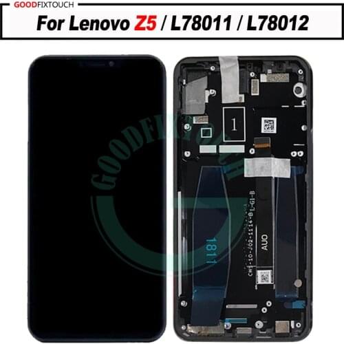 For Lenovo Z5 / L78011 / L78012 LCD Display + Touch Screen Digitizer Assembly with frame For Lenovo Z5 Screen