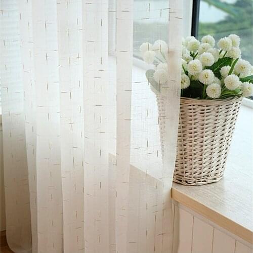 Latest Elegant Europe White Linen Curtain Fabrics Tulle Sheer Window Curtains for Living Room Panels Window Treatment Rideaux