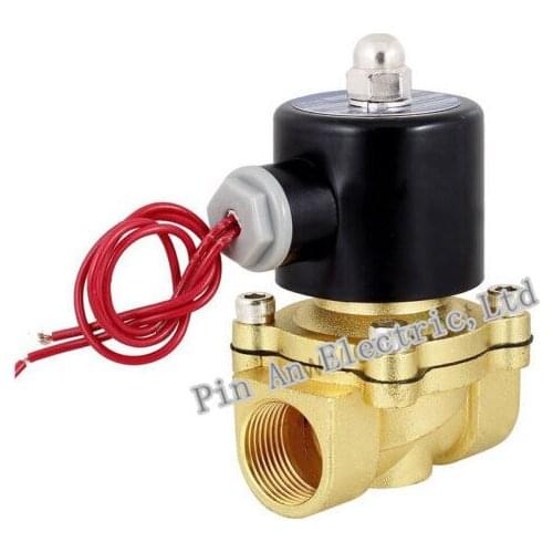 2W-160-15 Electric Water Valve 1/2" AC 220v Brass Normal Closed
