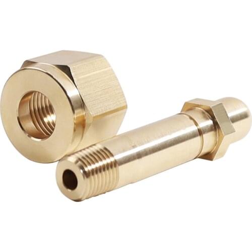 HPAT CGA-540 Nut & 3" Nipple, Regulator Inlet Bottle/Cylinder Fittings (Oxygen)