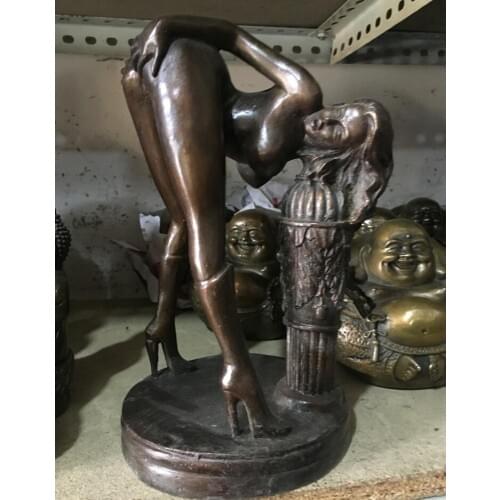 Huij 00103 old Erotic Sculpture NuWoman Jordan de Sexy Bronze Statue