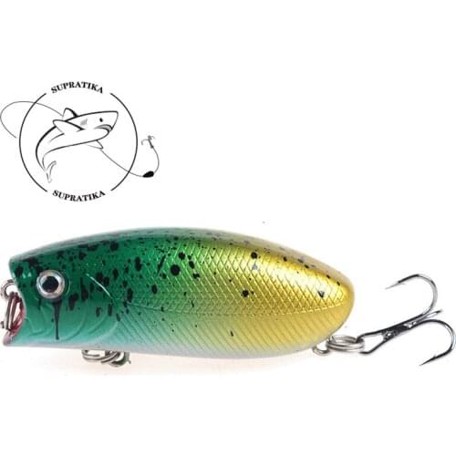 5Colors 5.5cm/10.4g Artificial Floating ABS Plastic Hard Bait 3D Eyes Wobbler Topwater Popper Bionic Bait With Hook Fishing Lure