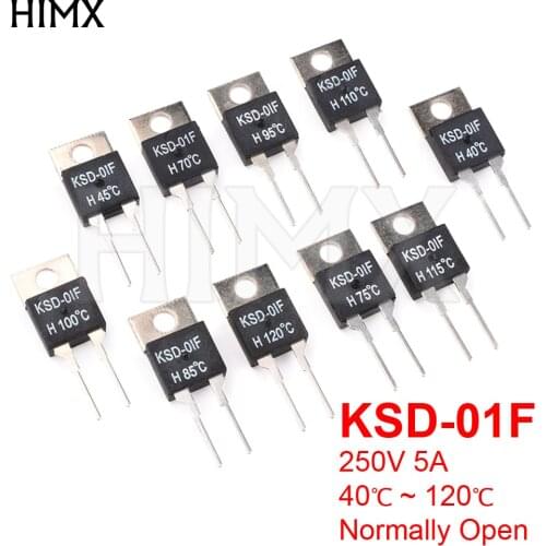 KSD-01F JUC-31F 40~150 Degree Celsius (N.O.) Normally Open Temperature Switch Thermostat Thermal Protector TO-220